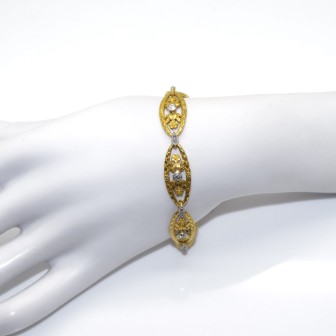 Antique jewelry - Antique Gold and Diamond Bracelet