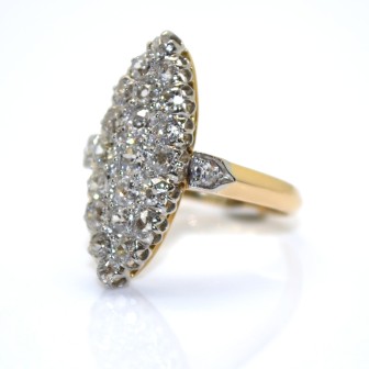 Antique jewelry - Antique Marquise Diamond Ring