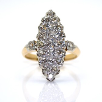 Antique jewelry - Antique Marquise Diamond Ring