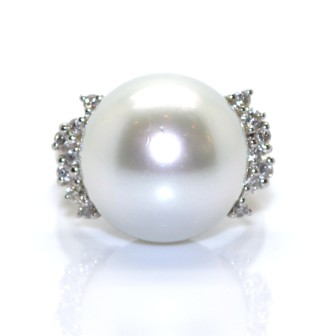 Recent jewelry - Vintage Diamond and Pearl Ring