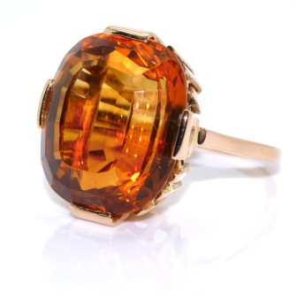Antique jewelry - Vintage Citrine Ring 