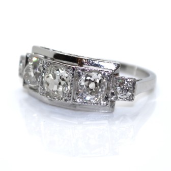 Antique jewelry - Art Deco Diamond Band Ring
