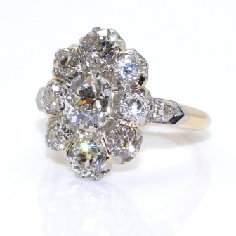 Antique jewelry - Pompadour Diamond Antique Ring 