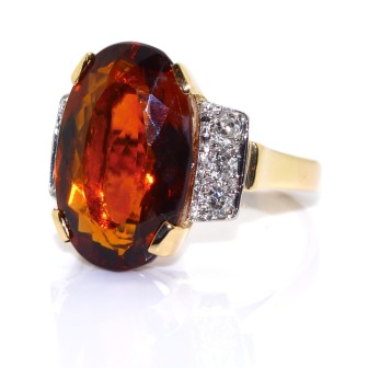 Recent jewelry - Citrine and Diamond Ring