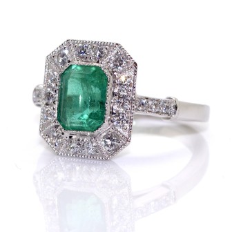Recent jewelry - Emerald and Diamond Ring - Sold D.M. 5800€