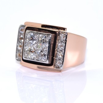 Antique jewelry - Diamond Tank Ring