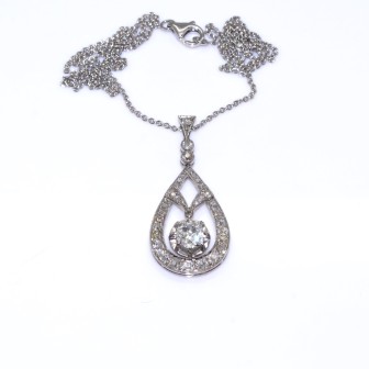 Antique jewelry - Art Deco Diamond Pendant