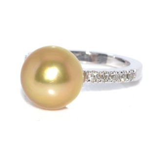 Antique jewelry - Gold Pearl Ring 