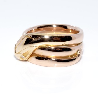 Antique jewelry - Gold and Diamond Snake Ring