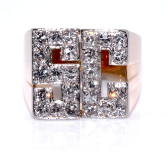 Antique jewelry - Diamond Tank Ring