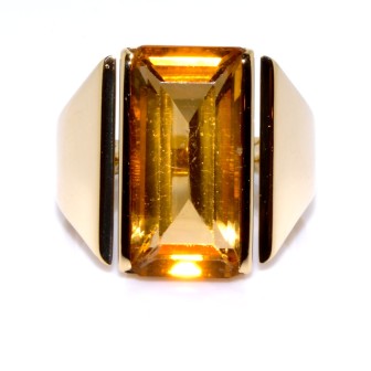 Antique jewelry - Vintage Citrine Ring 