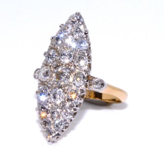 Antique jewelry - Antique Marquise Diamond Ring