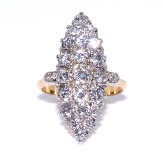 Antique jewelry - Antique Marquise Diamond Ring