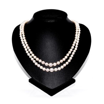 Antique jewelry - Pearl Double Strand Necklace