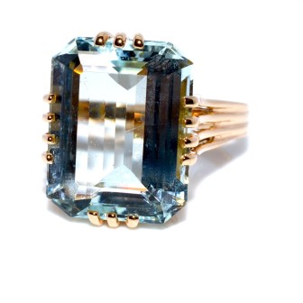 Antique jewelry - Vintage Aquamarine Ring 