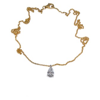 Jewelry creations - Diamond Pear Pendant