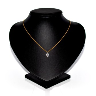Antique jewelry - Diamond Pear Pendant