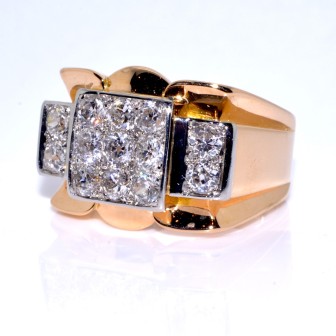 Antique jewelry - Diamond Tank Ring