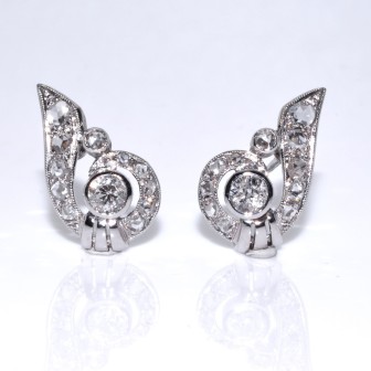 Recent jewelry - Art Deco Diamond Earrings