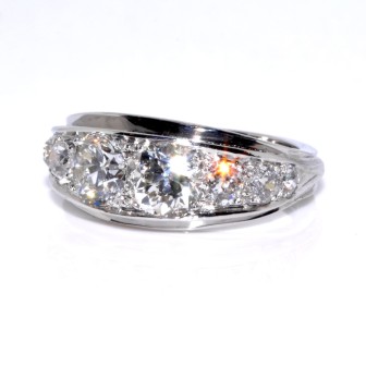 Engagement rings - Art Deco Diamond Band Ring