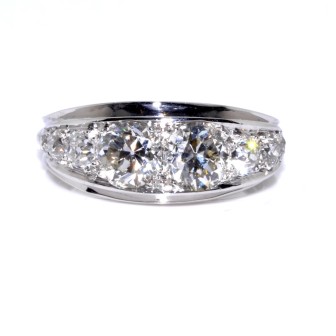 Engagement rings - Art Deco Diamond Band Ring