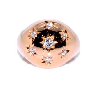 Antique jewelry - Vintage Bombe Diamond Ring