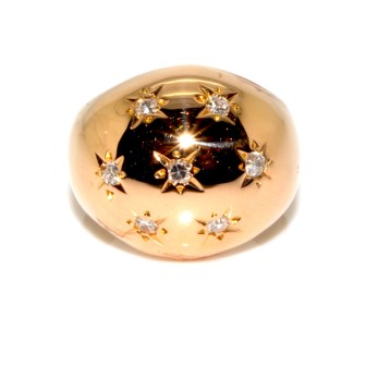 Antique jewelry - Vintage Bombe Diamond Ring