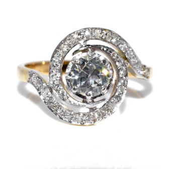 Antique jewelry - Tourbillon Diamond Ring 
