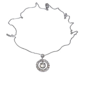 Antique jewelry - Art Deco Diamond Pendant 