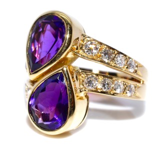 Antique jewelry - Vintage Toi & Moi Ring 