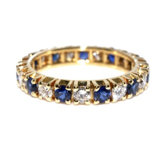 Recent jewelry - Diamond and Sapphire Eternity Ring