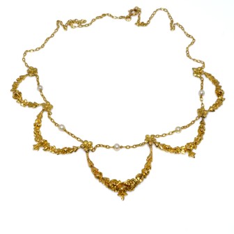 Antique jewelry - Antique Draperie Necklace