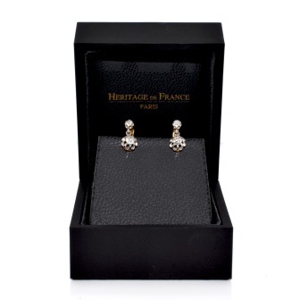Antique jewelry - Dormeuses Diamond Earrings