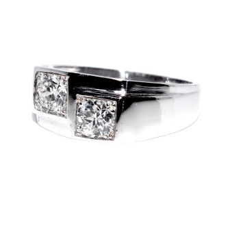 Engagement rings - Art Deco Toi et Moi Diamond Ring