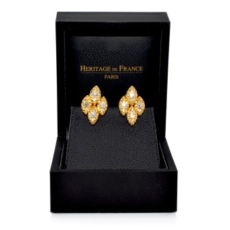 Antique jewelry - Gold Vintage Clip-on Earrings