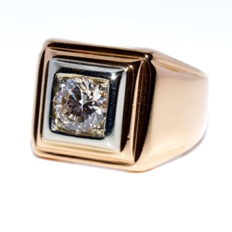 Antique jewelry - Diamond Tank Ring