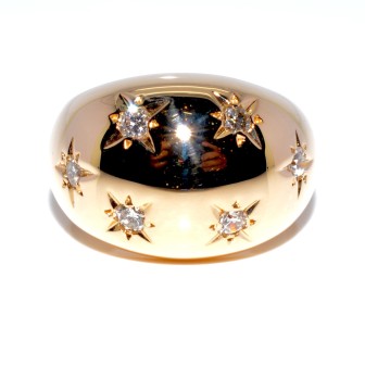 Antique jewelry - Vintage Bombe Diamond Ring