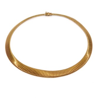 Antique jewelry - Tubogas Gold Necklace