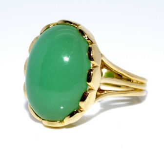 Recent jewelry - Vintage Chrysoprase Ring 