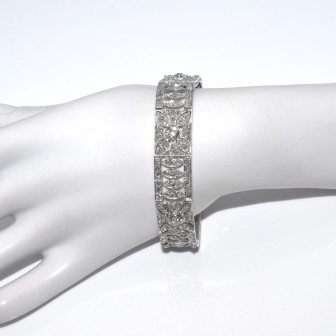 Antique jewelry - Diamond Art Deco Bracelet