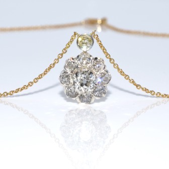 Antique jewelry - Daisy Diamond Pendant 