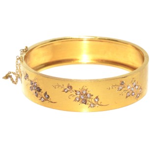 Antique jewelry - Antique Gold Cuff Bracelet