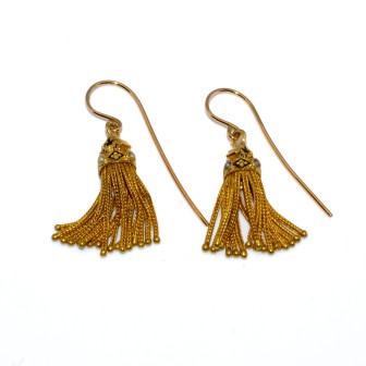Antique jewelry - Pompon earrings