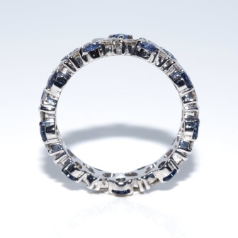 Recent jewelry - Diamond and sapphire Eternity Ring
