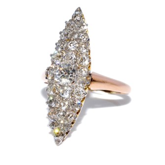 Antique jewelry - Antique Marquise Diamond Ring