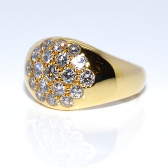 Antique jewelry - Vintage Bombe Diamond Ring