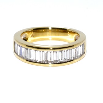 Recent jewelry - Baguette Cut Diamond Half Band Ring