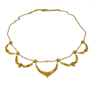 Antique jewelry - Antique Draperie Necklace