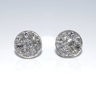 Antique jewelry - Art Deco Diamond Earrings