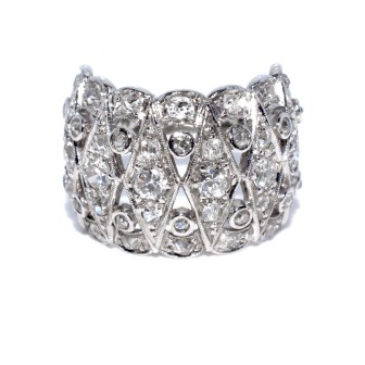 Antique jewelry - Diamond Art Deco Ring